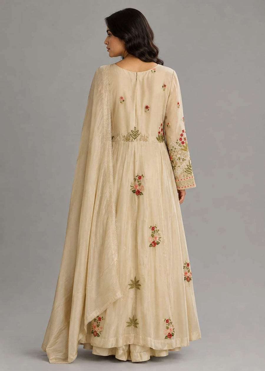floral embroidered indo western