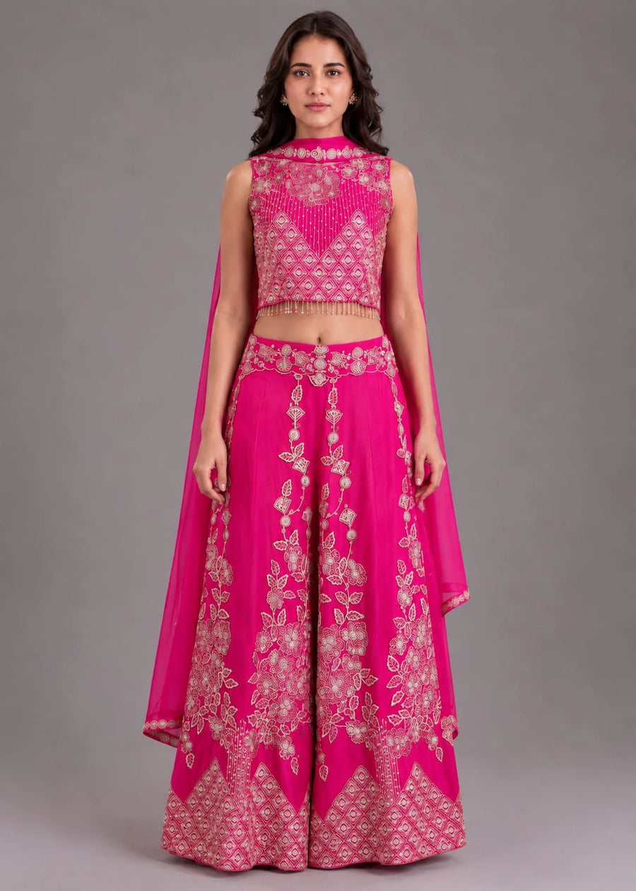 Rani Pink Sharara Suit