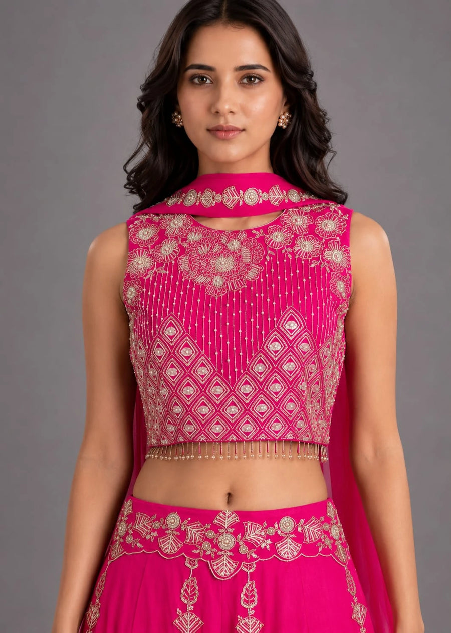 Rani Pink Sharara Suit
