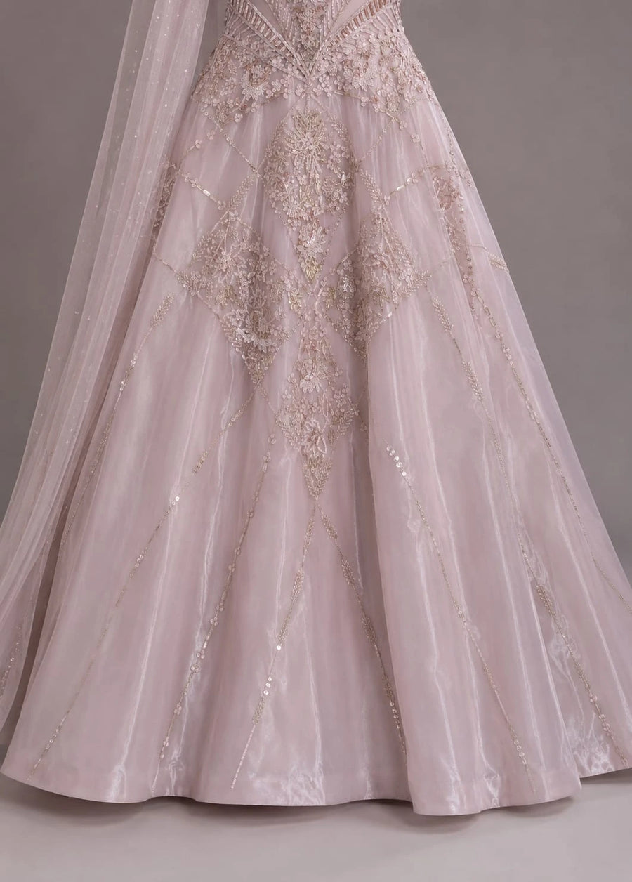 Peach Designer Gown