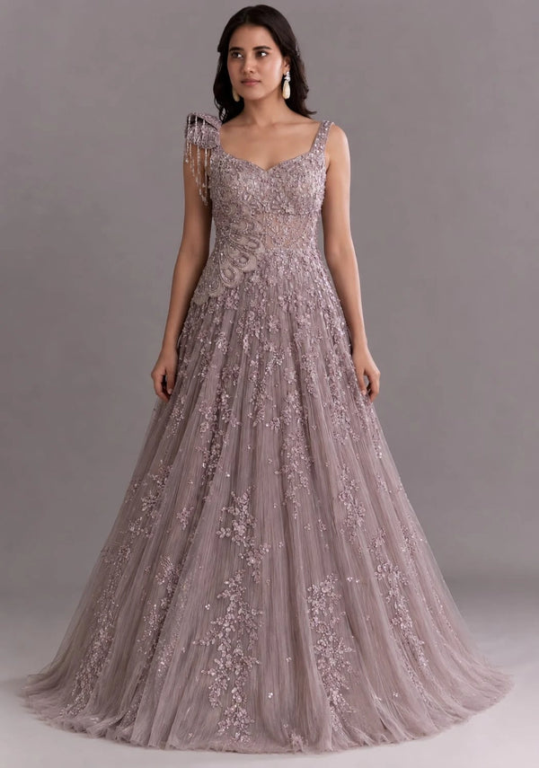 Purple Designer Gown