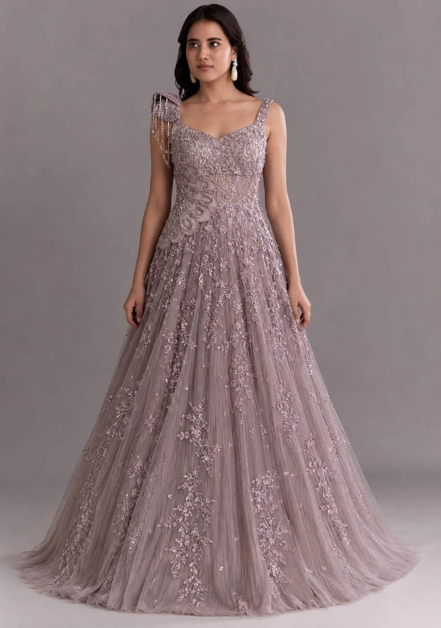 Purple Designer Gown