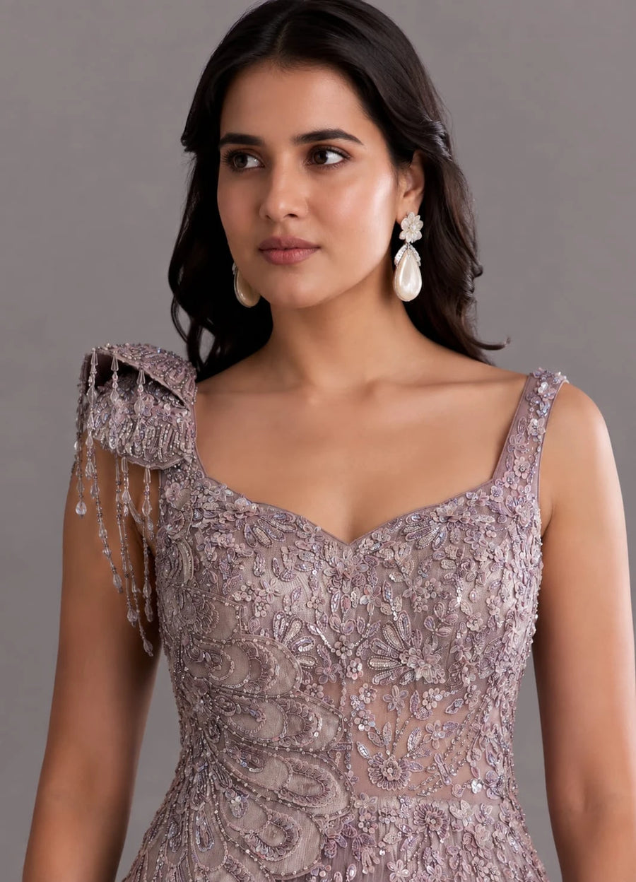 Purple Designer Gown