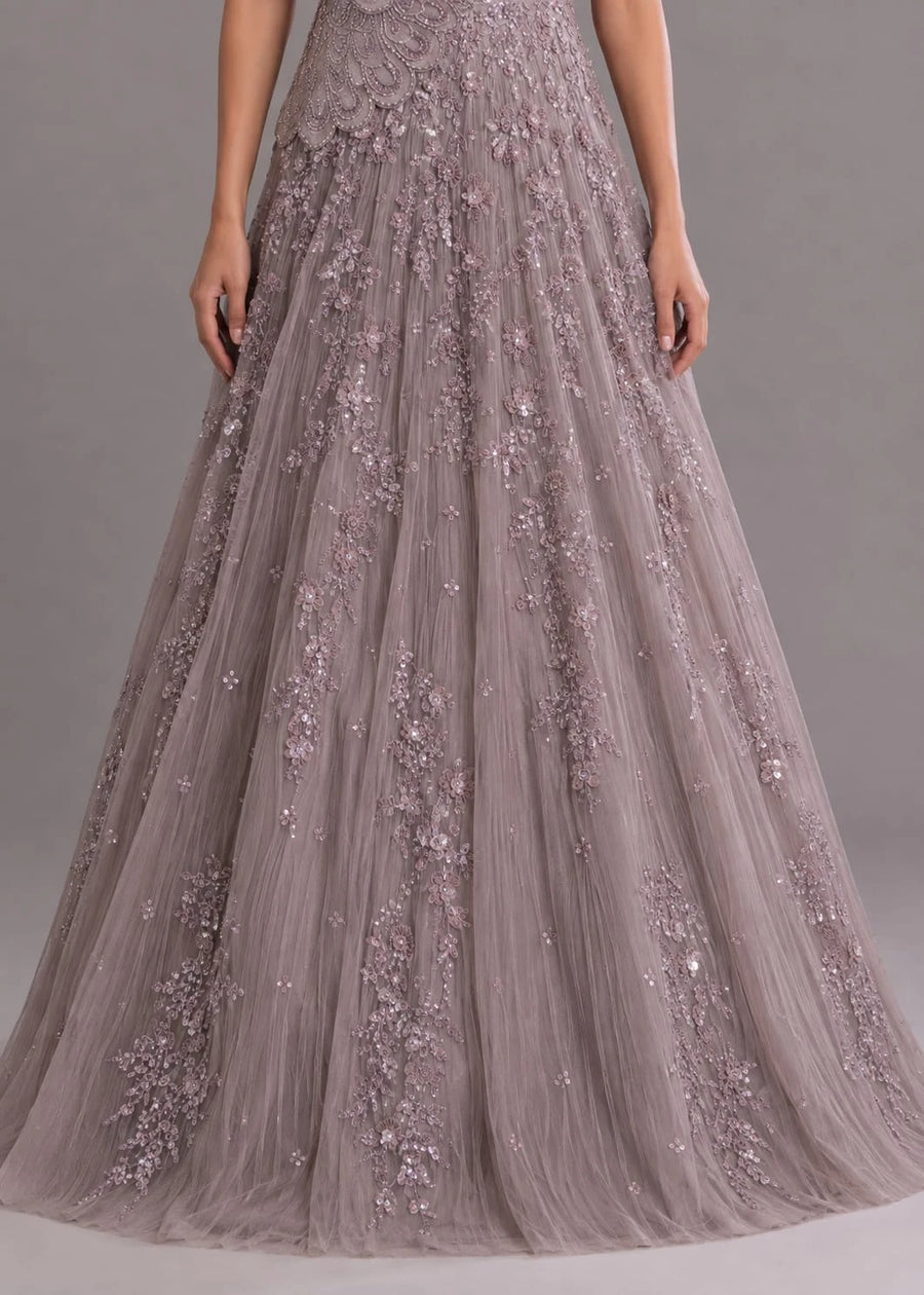 Purple Designer Gown