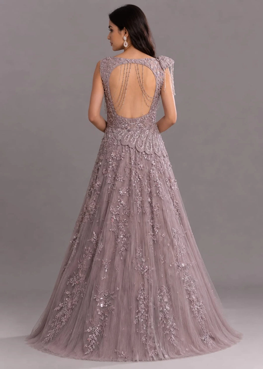 Purple Designer Gown