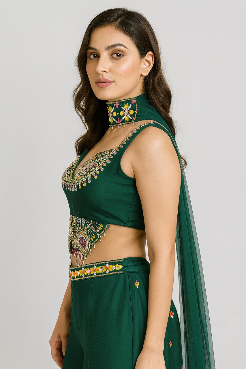 Crop top sharara