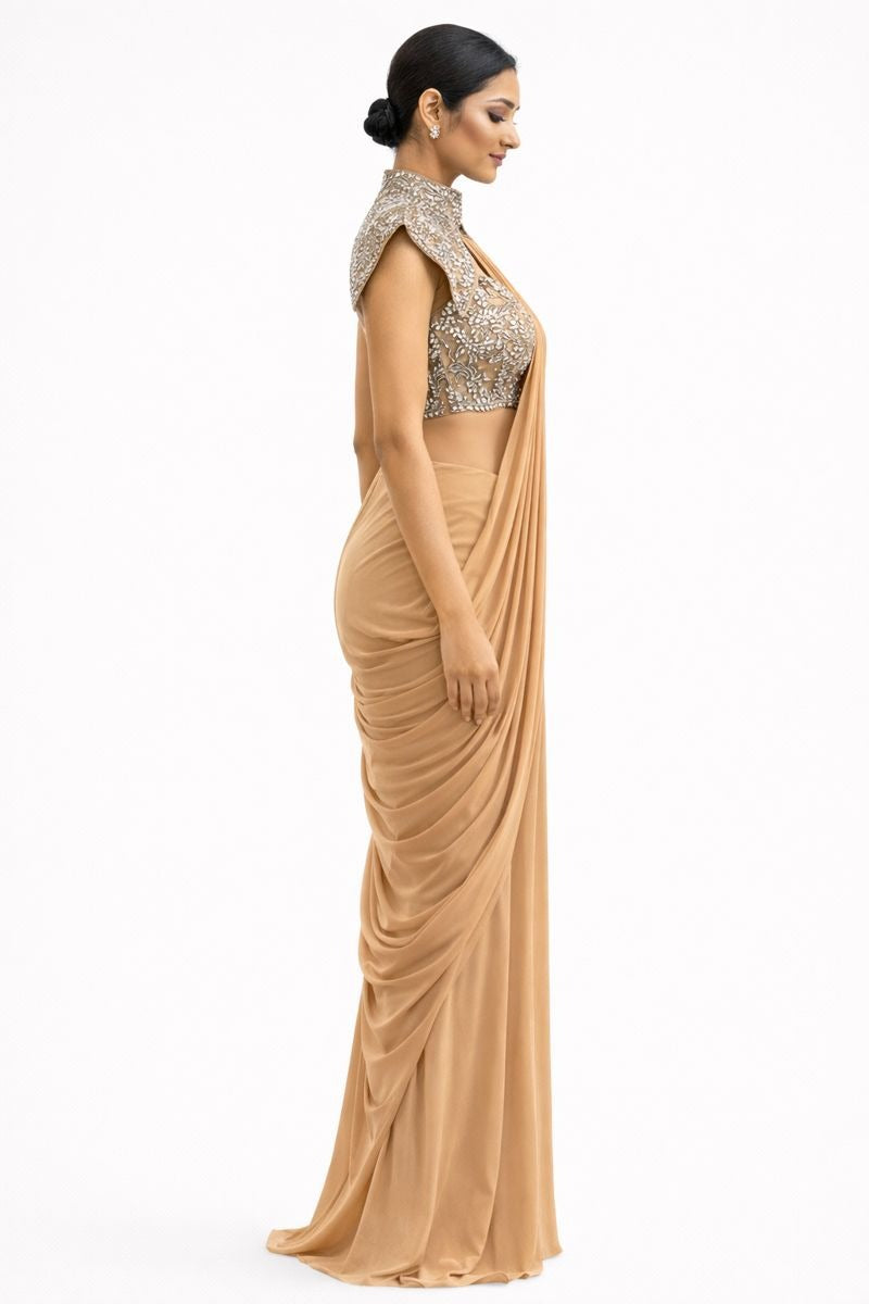 Western drape sarees  cape style