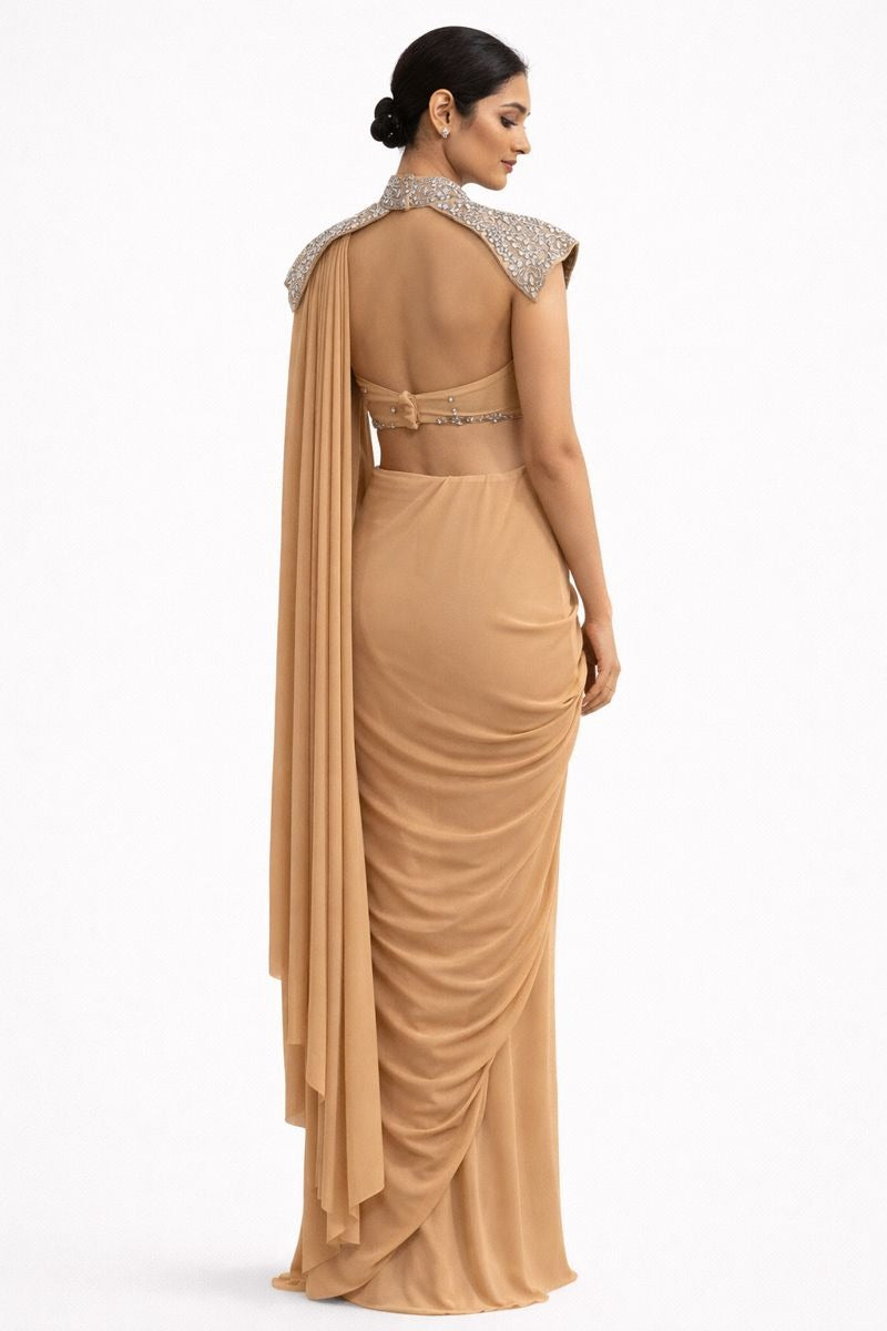 Western drape sarees  cape style