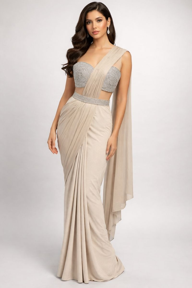 Western drape sarees and crop top