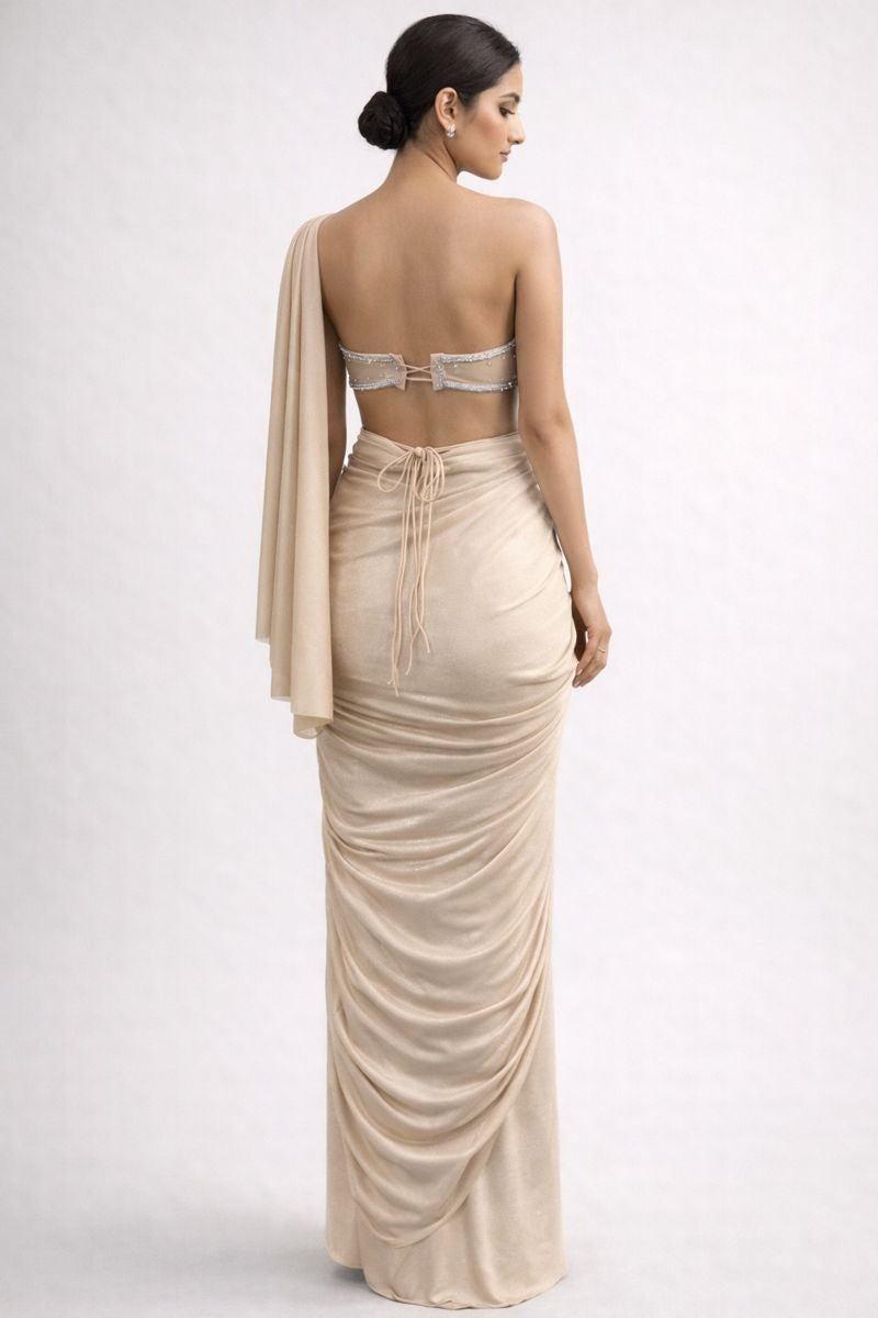 Western drape sarees and crop top