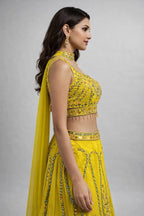 yellow crop top sharara
