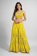 yellow crop top sharara