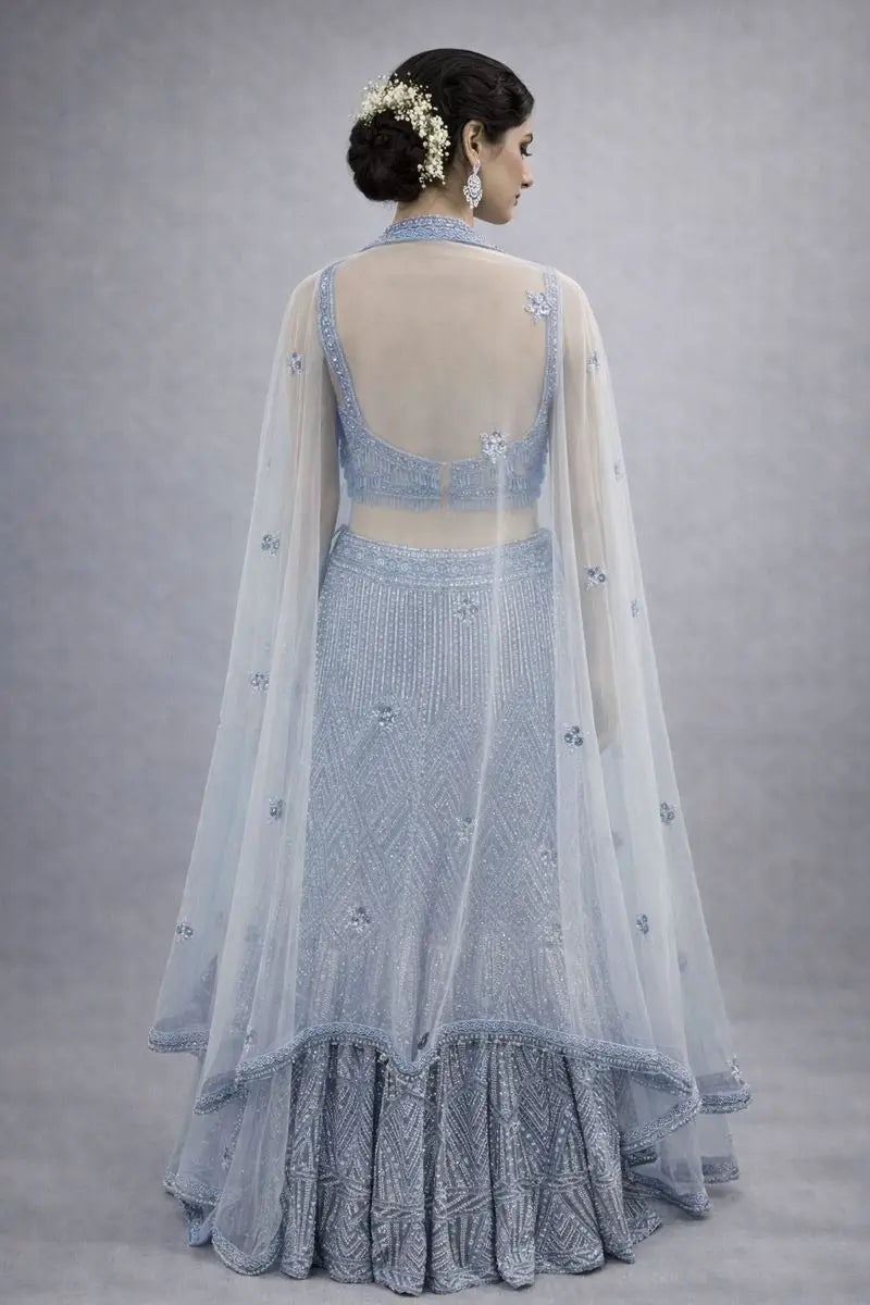 blue lehanga