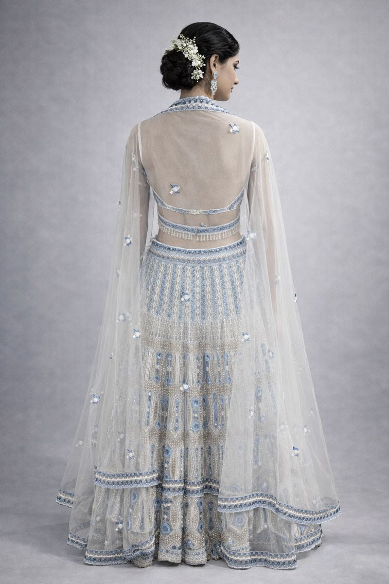 Lehanga and Halder neck choli