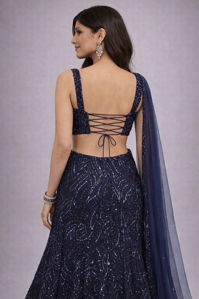 Crop Top Skirt Fish Cut Style