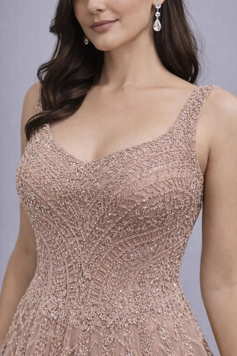 Blush Rose Gold Shimmer gown – vastrachowk