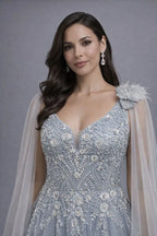 sky blue gown