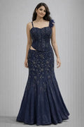 blue lehanga