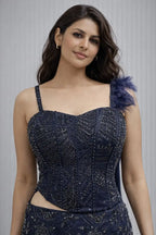 blue lehanga