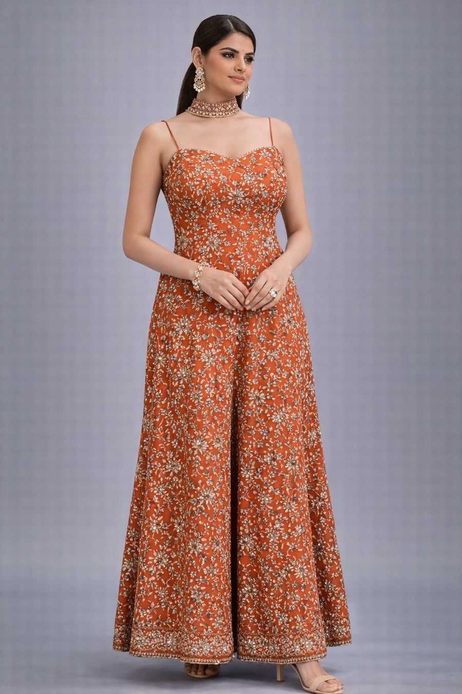 Elegant Blossom Sharara Set