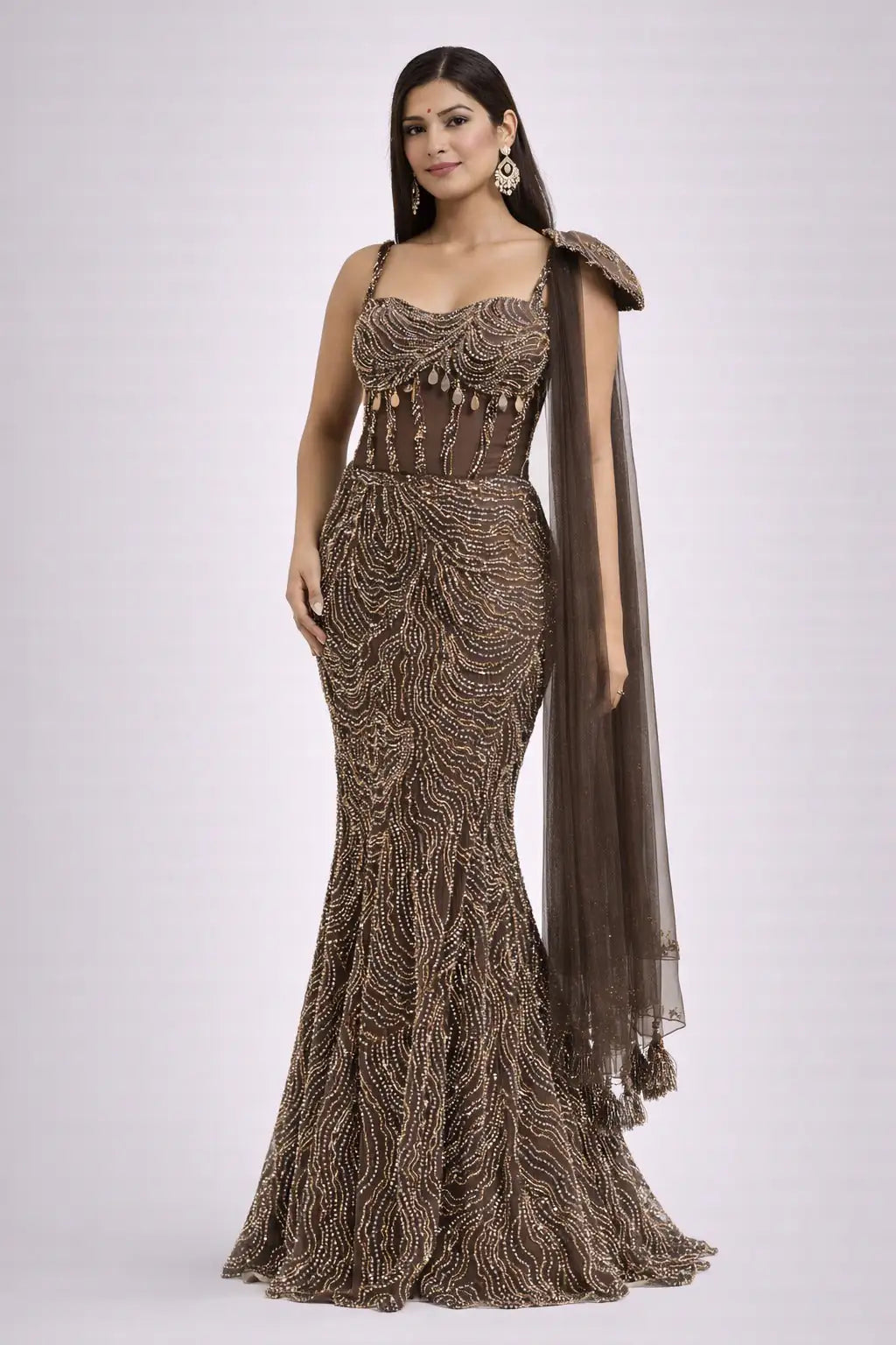  brown dress