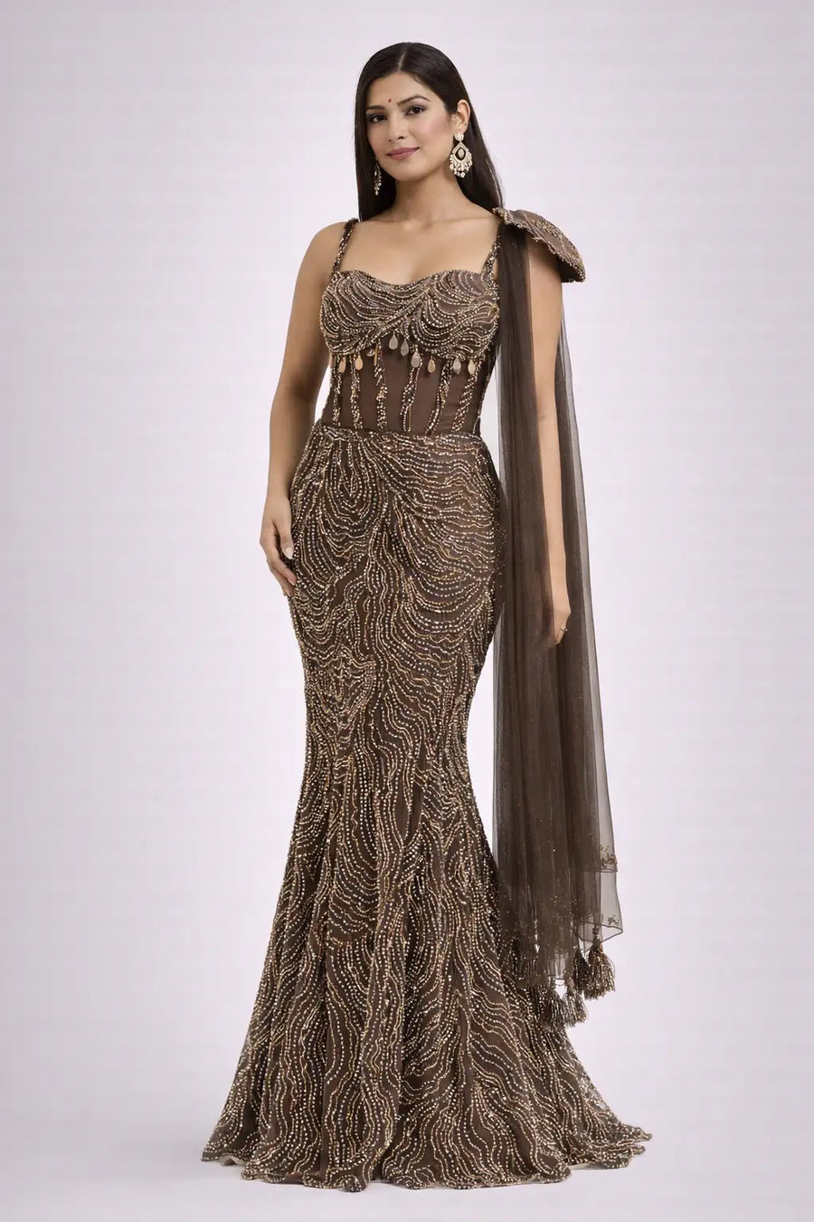  brown dress