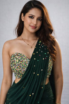 green saree