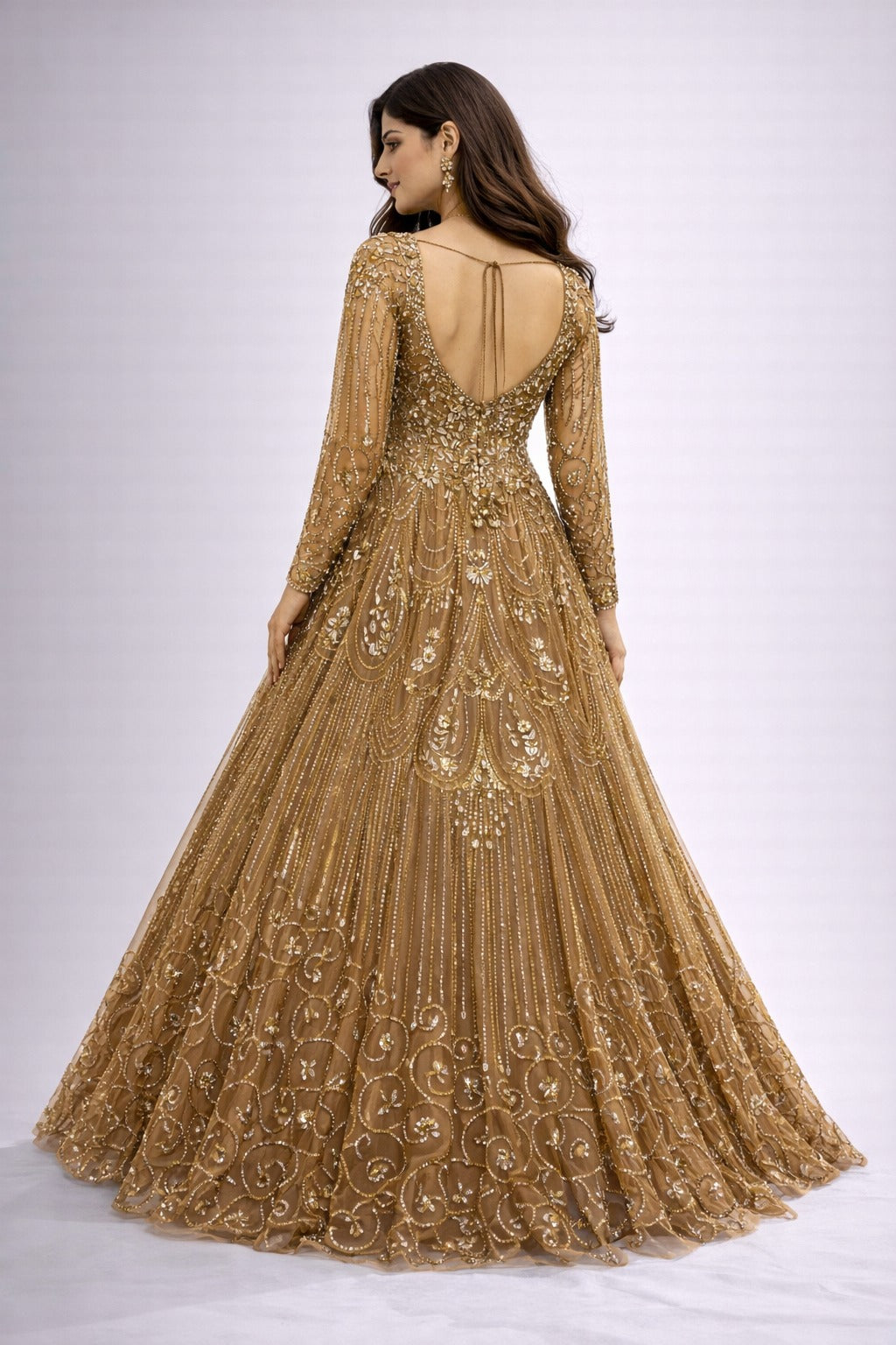 gold gown