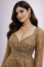 gold gown
