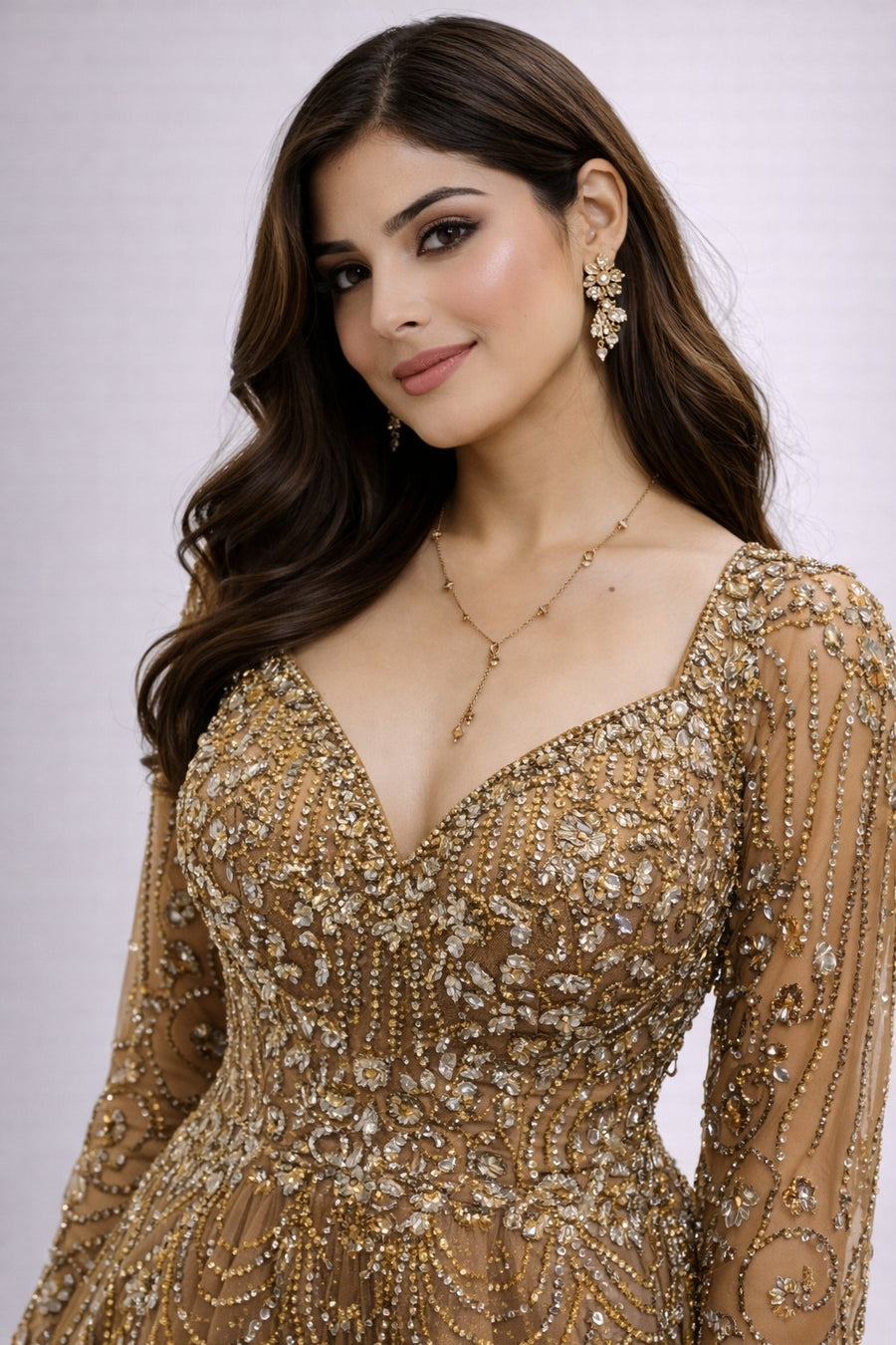 gold gown