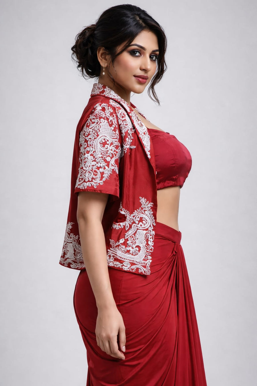 Red dhoti style