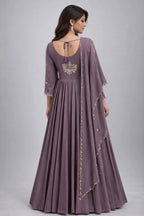 coffee anarkali suit