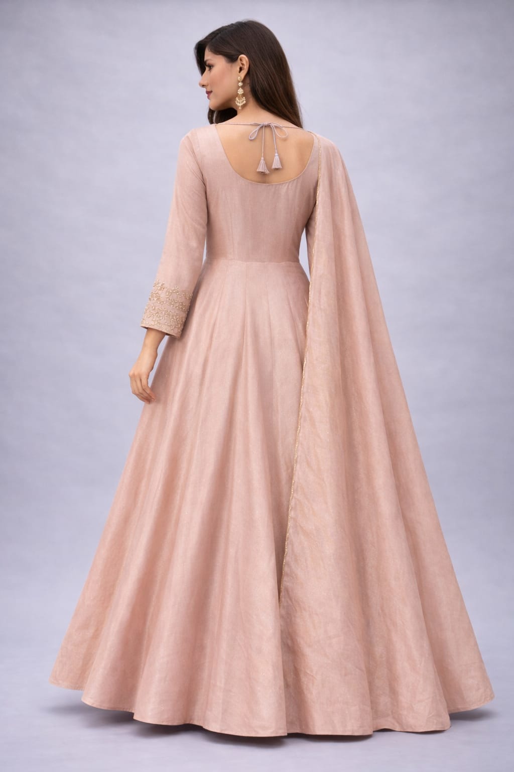 light pink anarkali suit