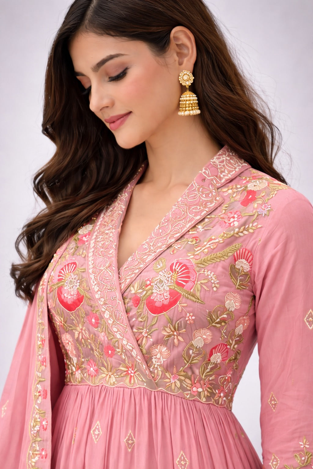 pink ANARKALI SUIT