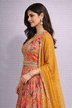 Multicolor Anarkali Suit