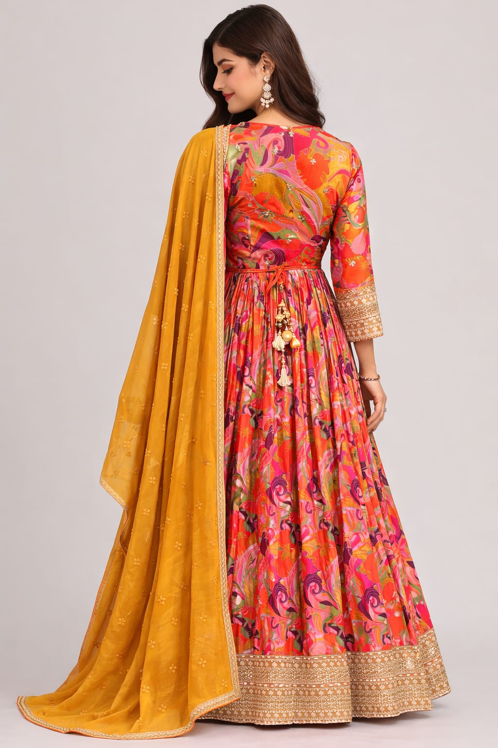 Multicolor Anarkali Suit