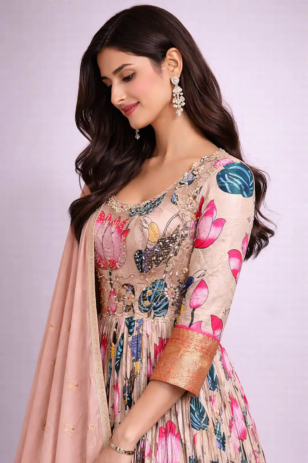 Multicolor Anarkali Suit