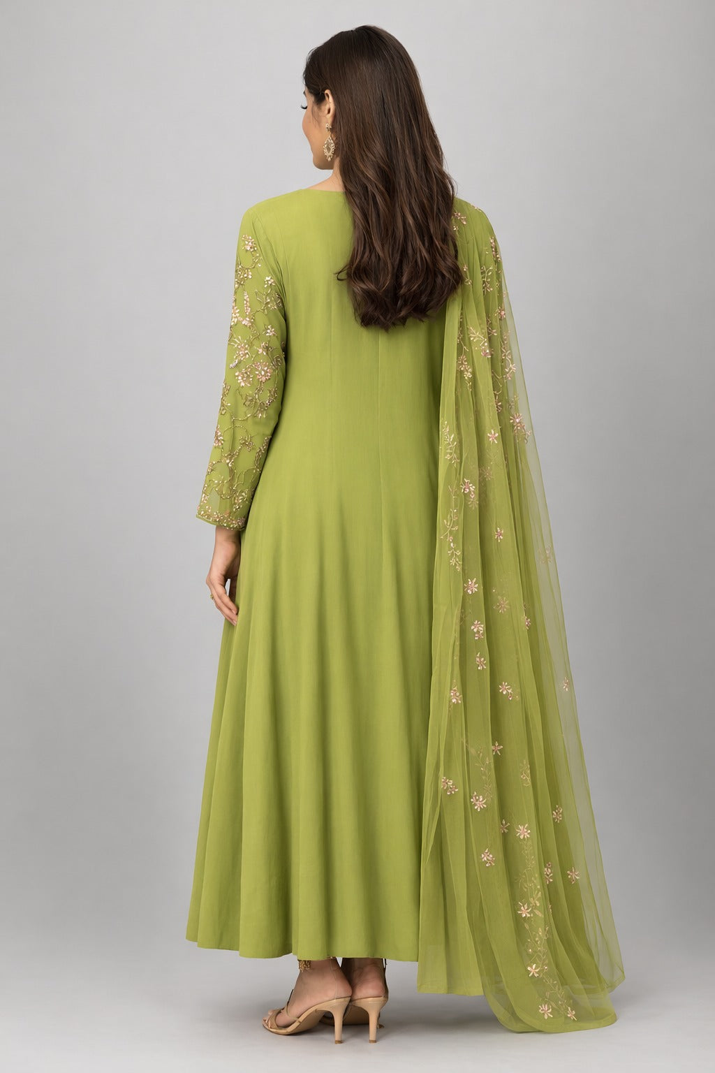 Green Anarkali Suit