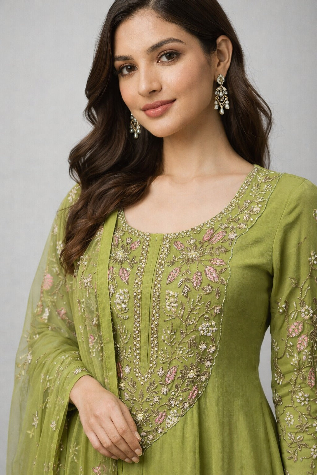 Green Anarkali Suit