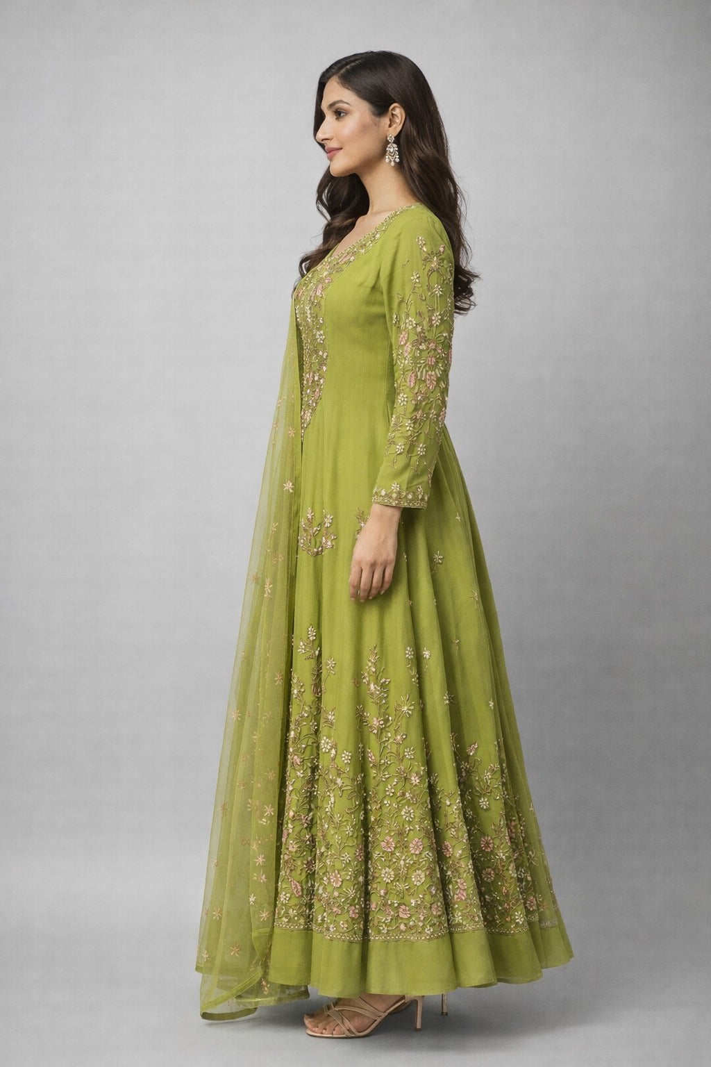 Green Anarkali Suit