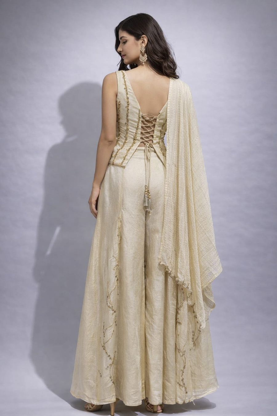 Gold Sharara Set