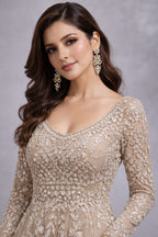 elegant beige gown