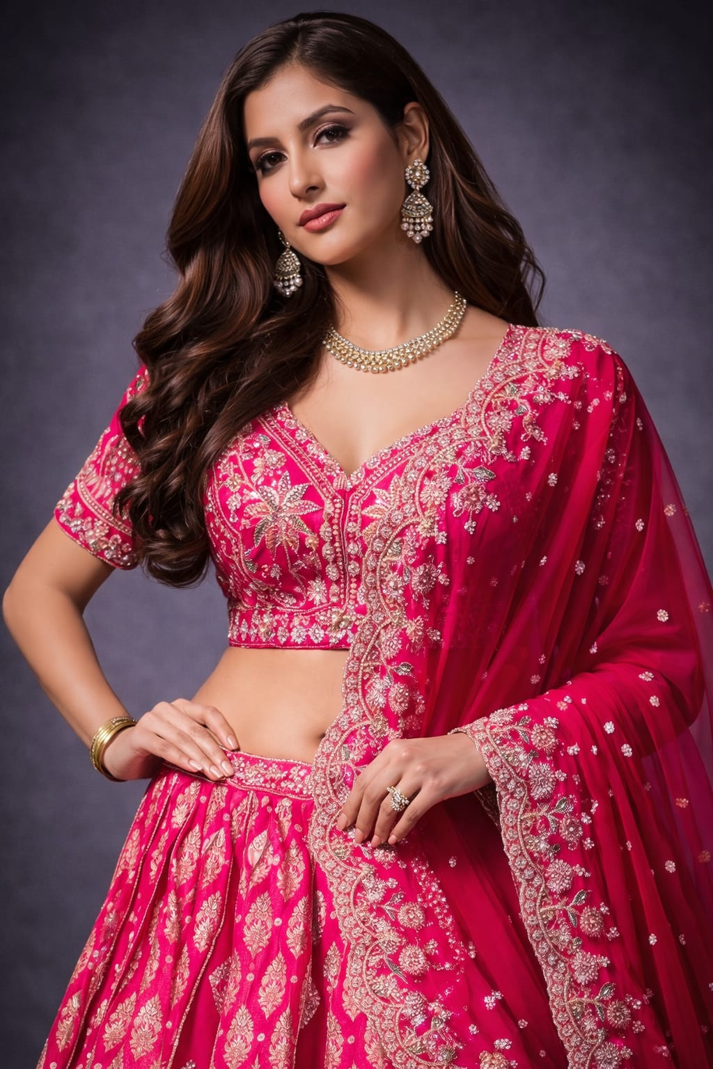 hot pink lehenga