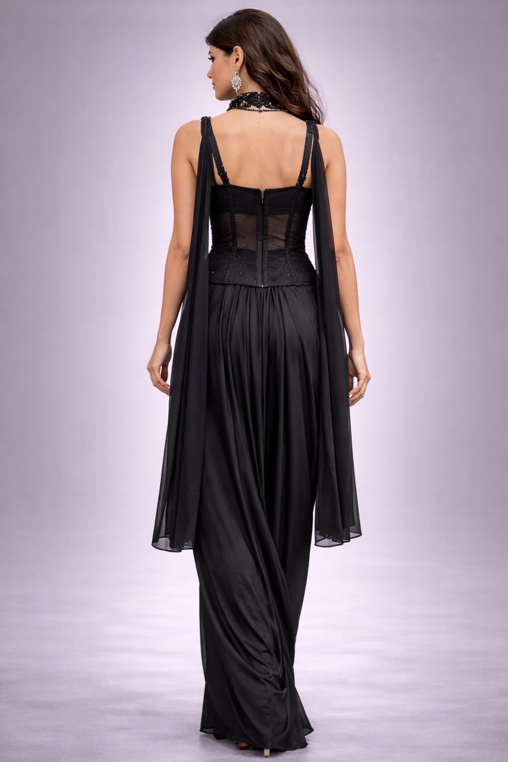 Dhoti Set with Embellished Corset Blouse