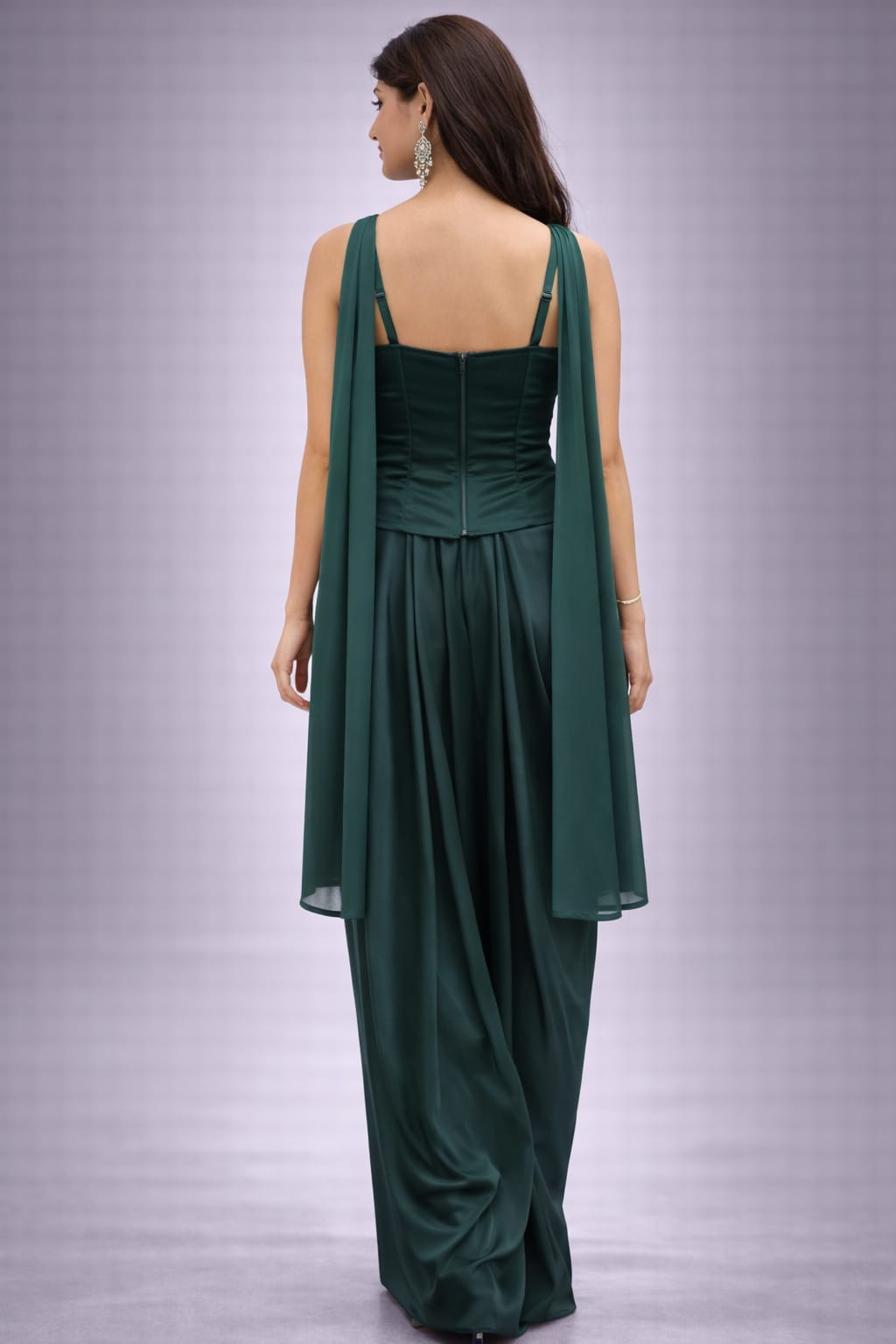 Dhoti Set with Embellished Corset Blouse