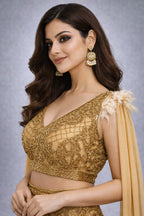 gold evening gown