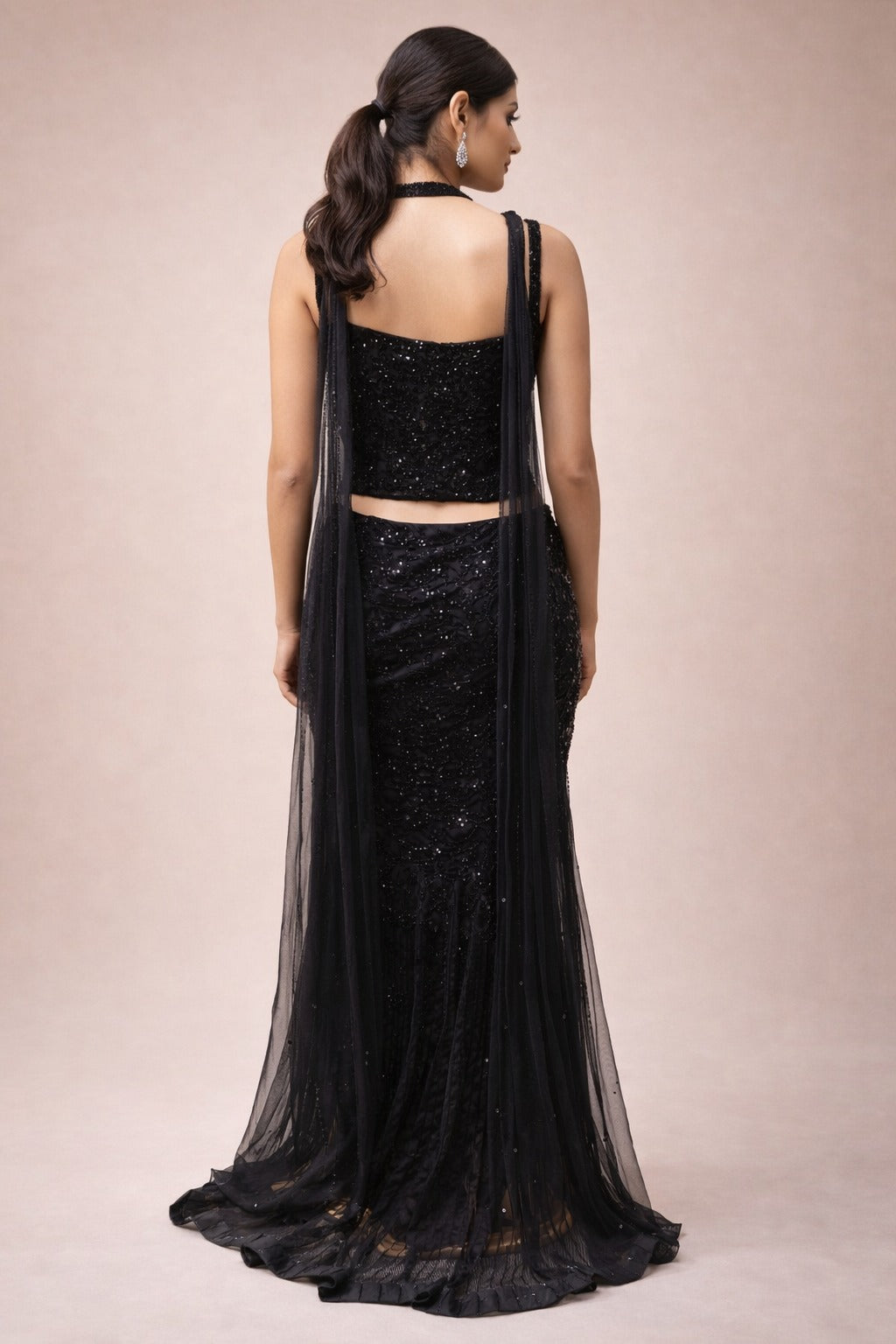 black evening gown