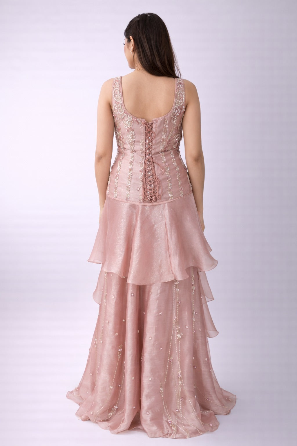 blush pink sharara set