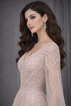 powder pink gown