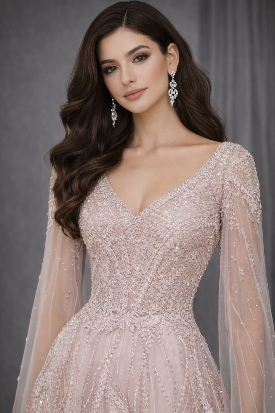 powder pink gown